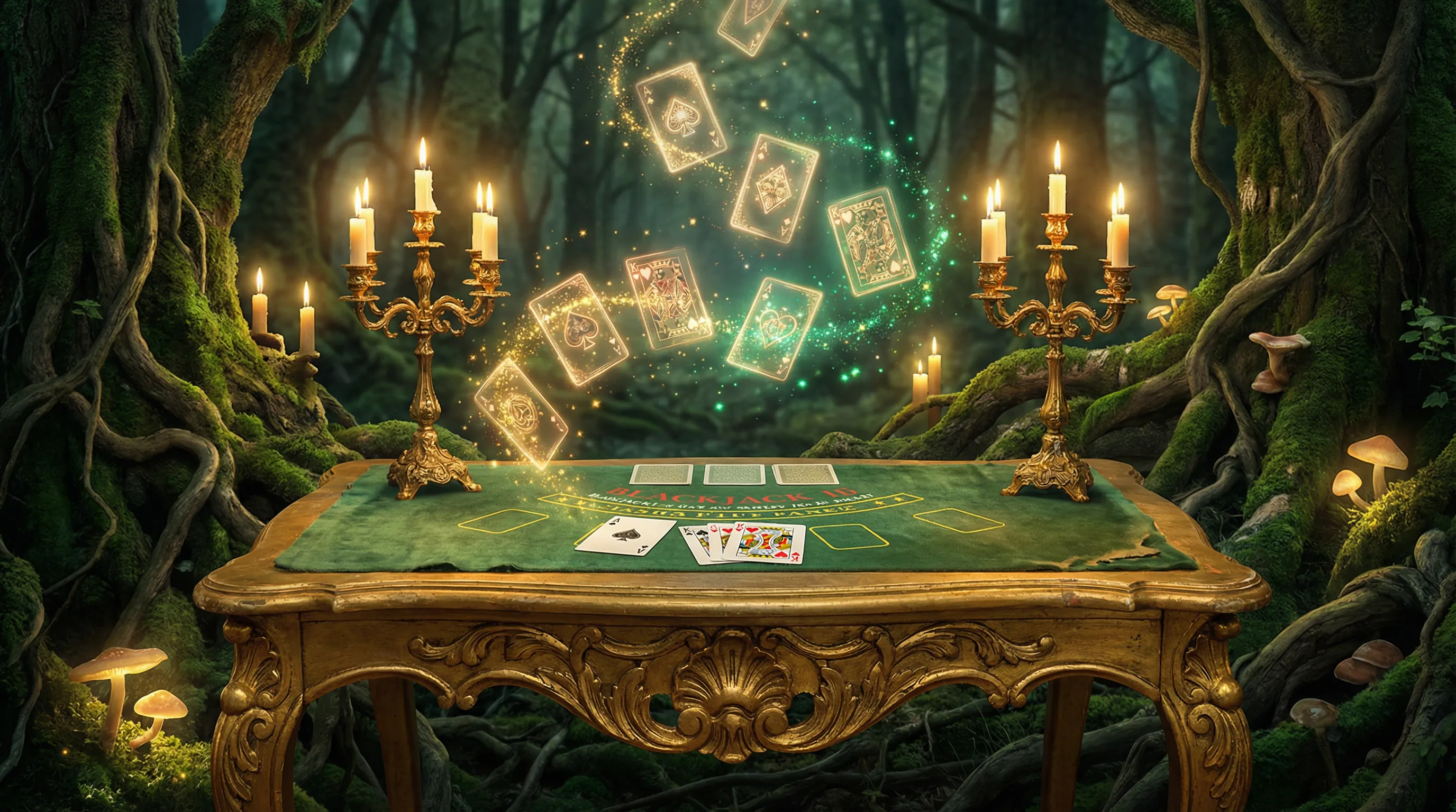 Mesa de blackjack encantada com cartas mágicas no SSSbet